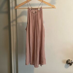 Loft outlet pink silky top size large petite